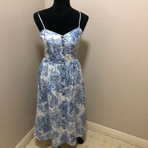 h&m linen blend dress